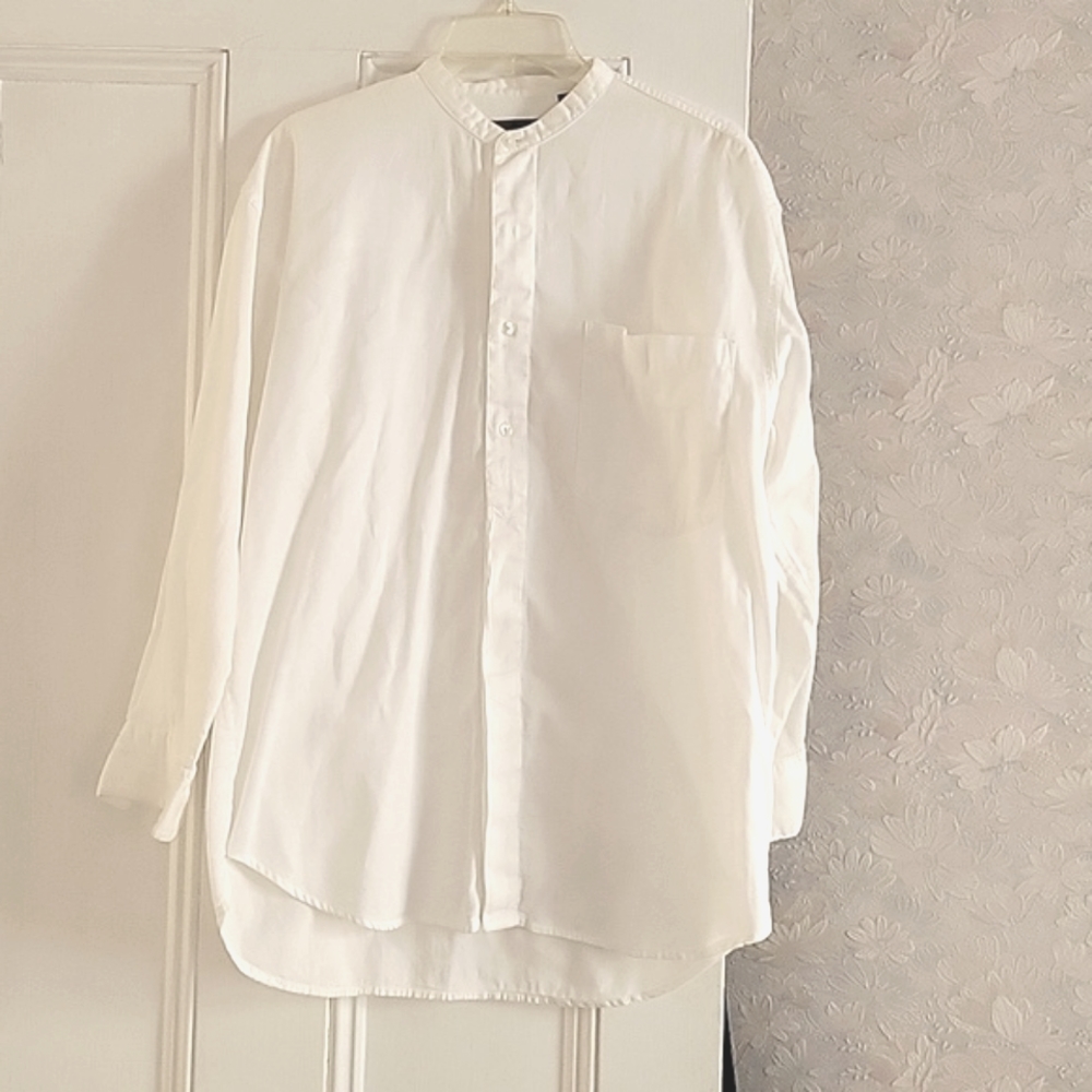 Robert Stock Vintage White Cotton Dress Shirt -M
